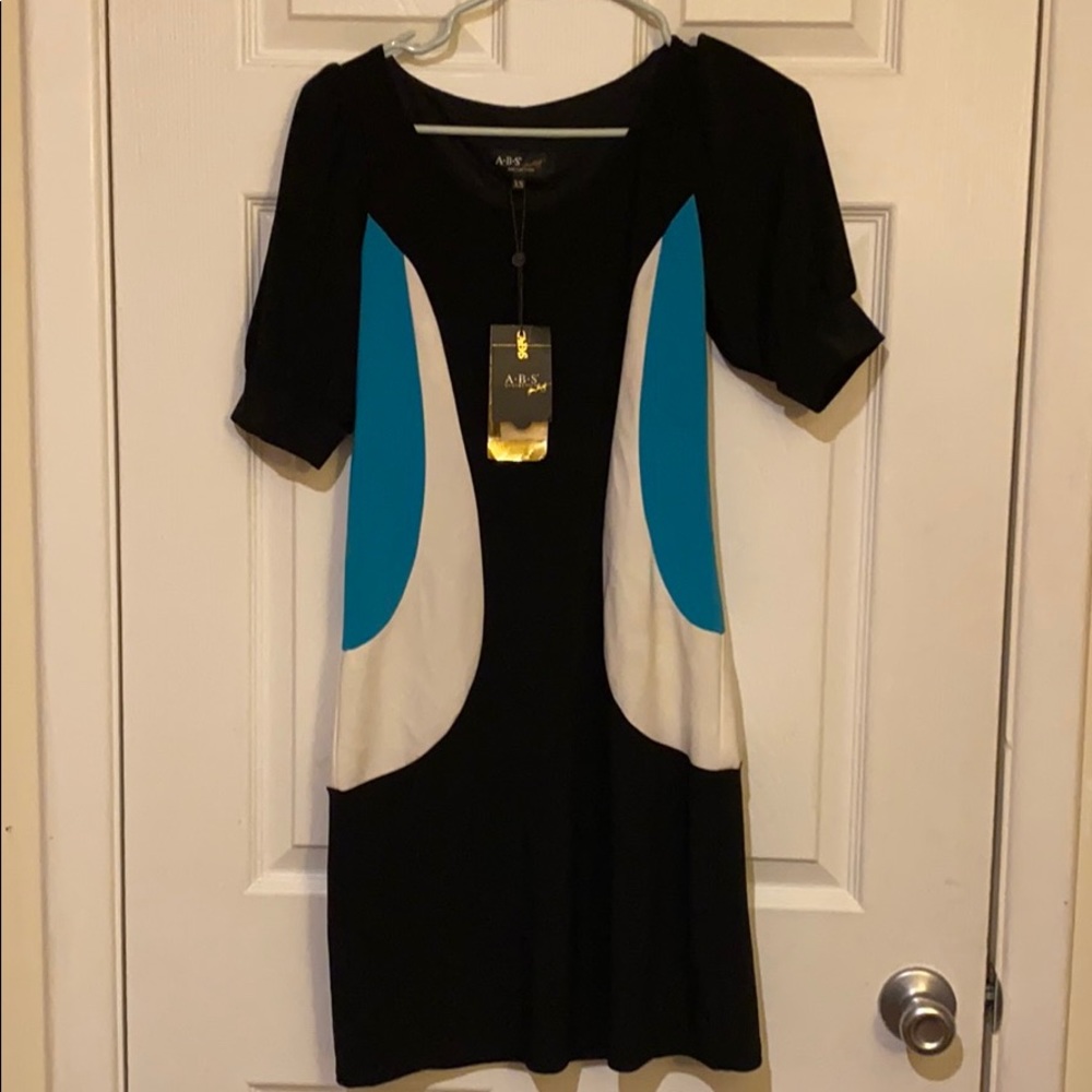 XS ABS collection dress / blue white and black